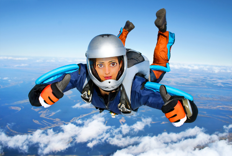 PhotoFunia agent september skydiver