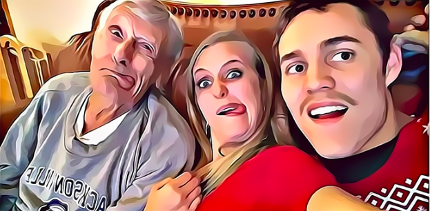 trevor with family lockdown blues