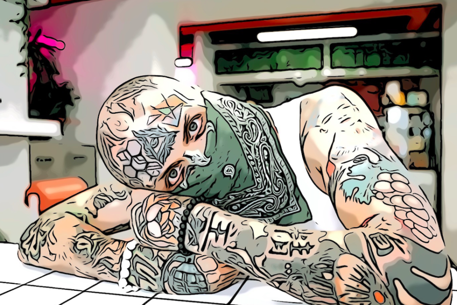 Harut green bandanna tattoo pexels ivan samkov