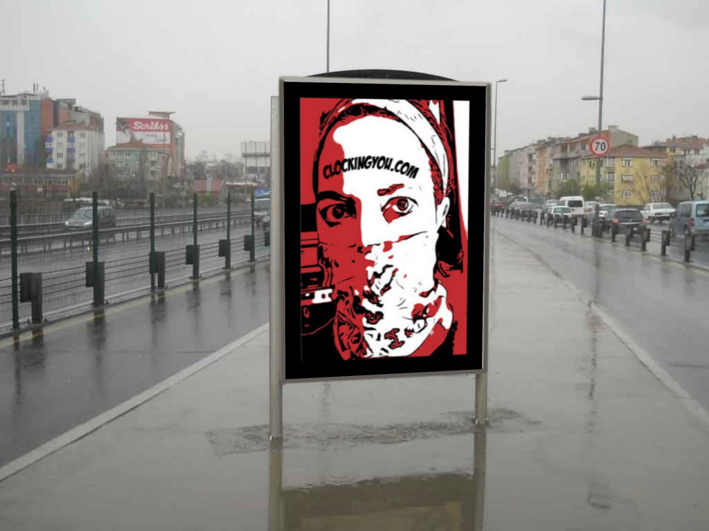 8 clockingyou billboard rain road