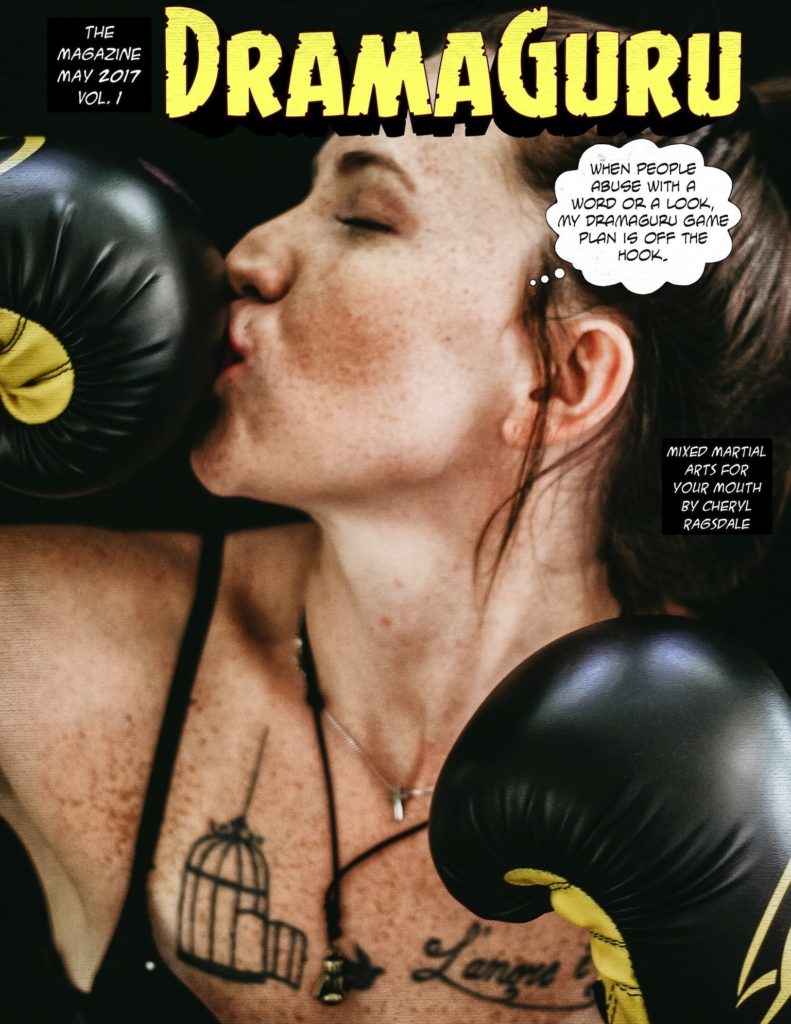 DramaGuru Magazine May 2017 woman with boxing gloves