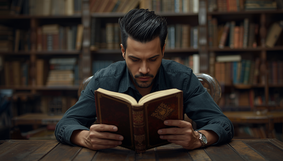 7 cinematic latin man library book