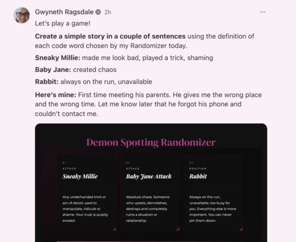 randomizer 3 codes words one spin
