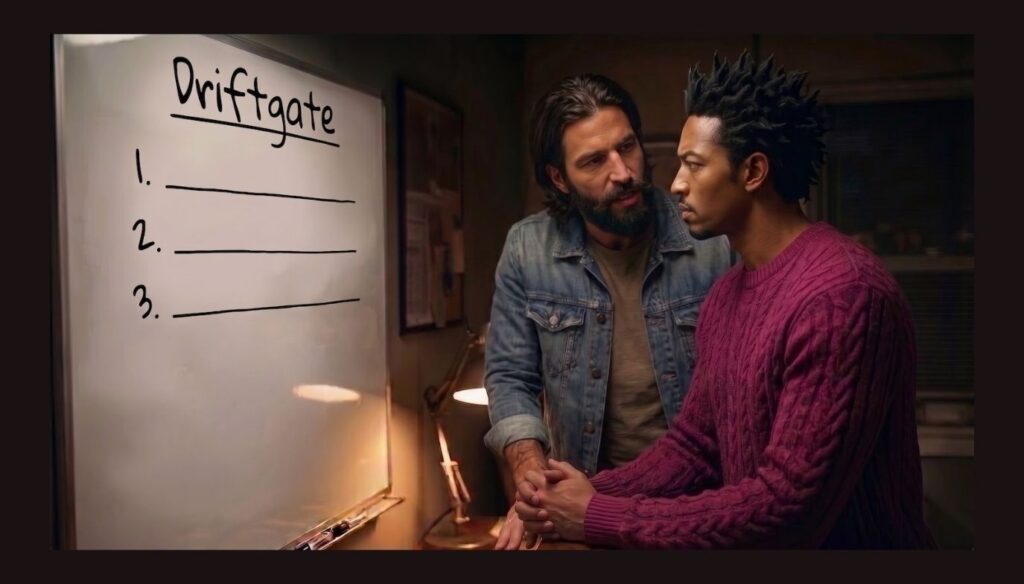 Jesus and DramaGuru discuss the 3 questions Driftgate needs to answer. Blank board.